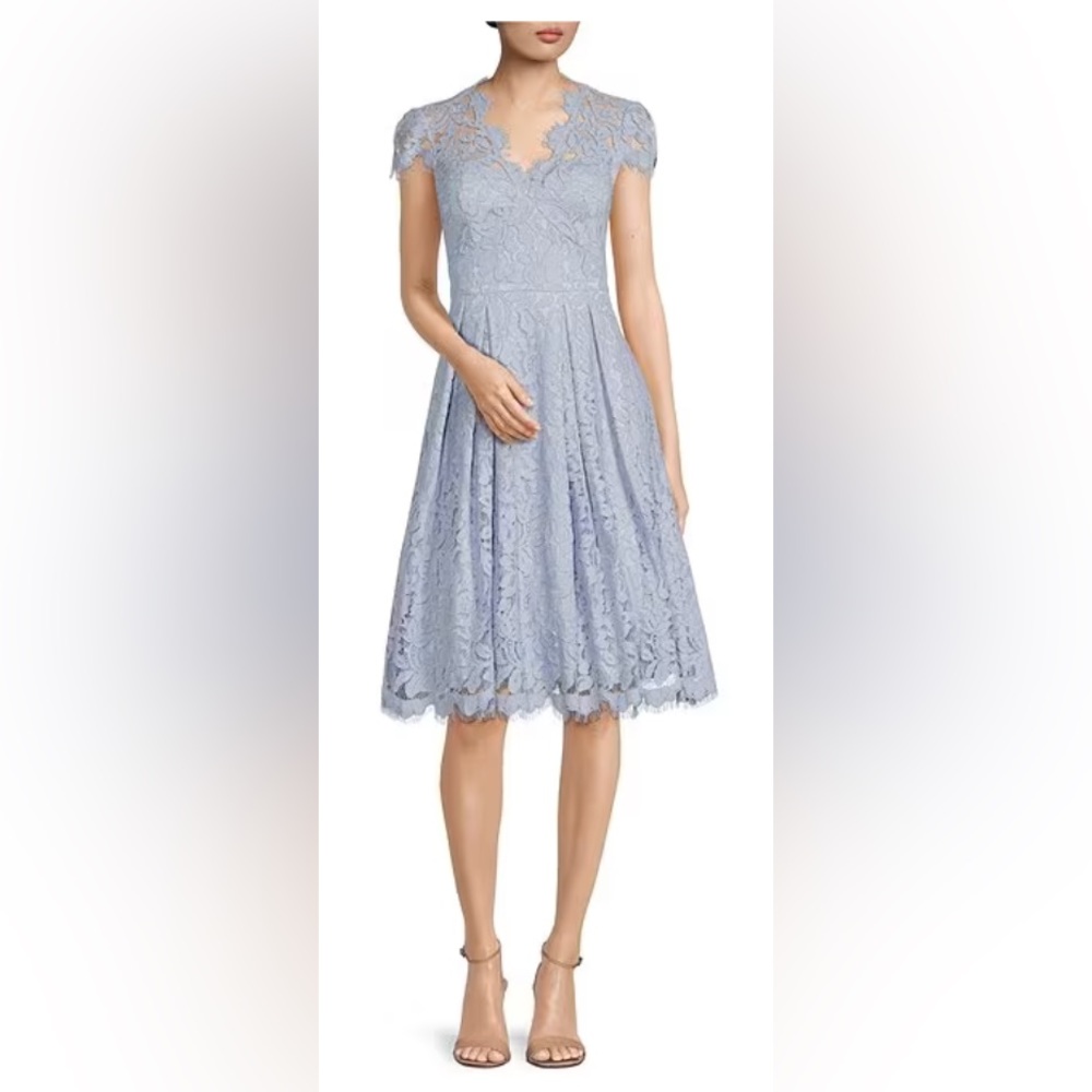 Eliza J Dress Lace Cap Sleeve A-Line Size 12